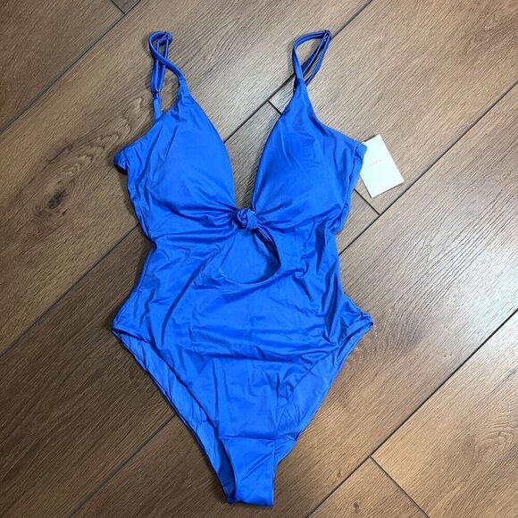 Andie NWT The Santorini One Piece Blue Size M - Picture 2 of 8